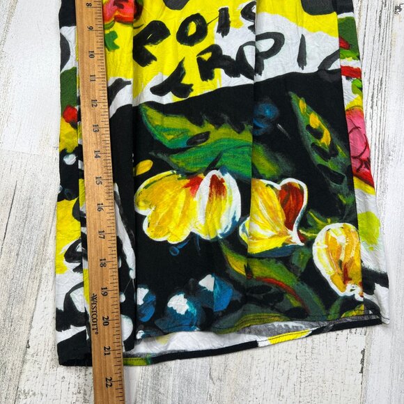 Jams World Parrot Cove Hawaiian Floral Wide Leg Cropped Pants Womens Size Large - Picture 12 of 14